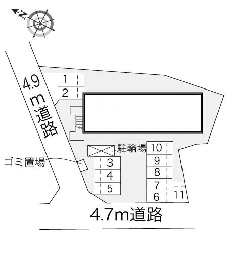 ★手数料０円★岸和田市流木町　月極駐車場（LP）